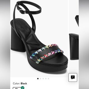 Hayden Ankle strap Platform Sandals with Multicolor - Black
Karl Lagerfeld